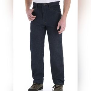 Rustler Men's Regular Fit Dark Blue Jeans Size 42x30 Straight Leg Denim NWT